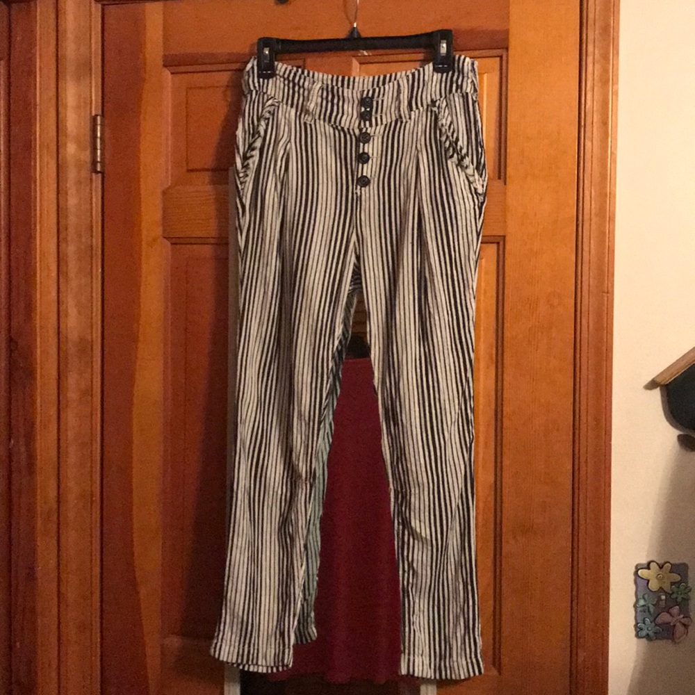Free People vertical striped skinny pant